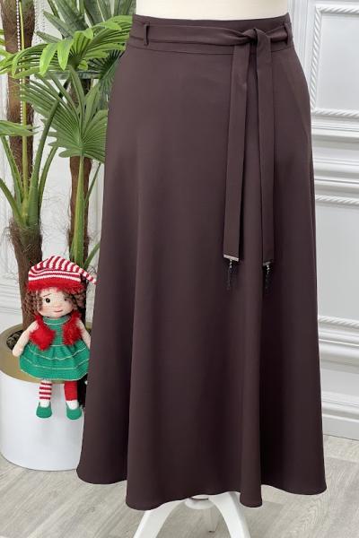 5771  Kloş Etek Kahverengi