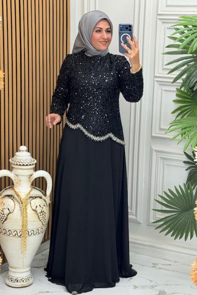 6127A Elbise Siyah