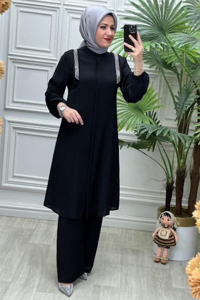 6304 Tunik Takım Siyah