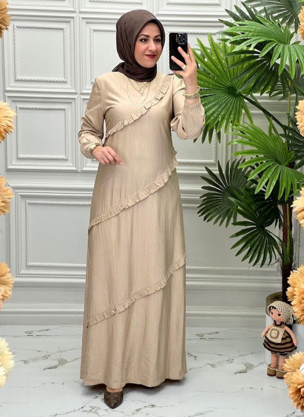 1795 Elbise Taş Rengi Modelleri En Uygun Fiyatlarla